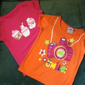 2 Girls Summer Tees in size 4T